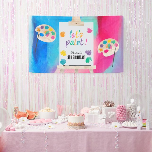 Banderoles Peinture Art Artiste Peinture Anniversaire Thème (Fête)