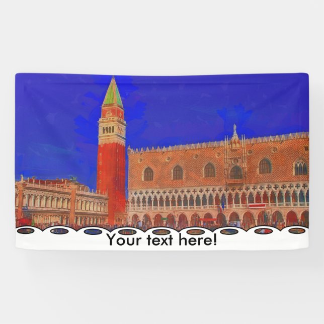 Banderoles Peinture carrée de Piazzetta de St Mark (Horizontal)