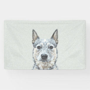 Banderoles Peinture de chien de bétail australien - Beau art