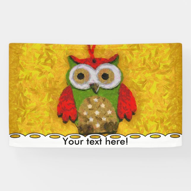 Banderoles Peinture de hibou (Horizontal)