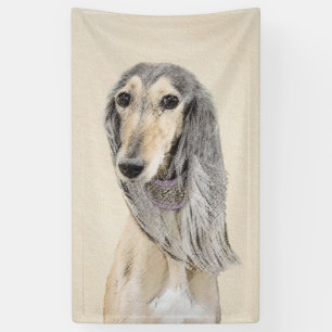 Banderoles Peinture de Saluki (Faune) - Cute Original Chien A