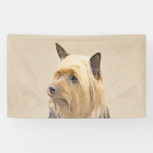 Banderoles Peinture de Silky Terrier - Cute Original Dog Art