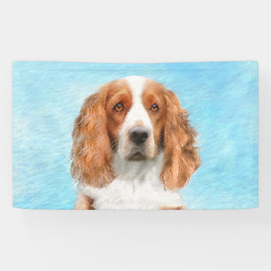 Banderoles Peinture d'espagnol Welsh Springer - Art original 