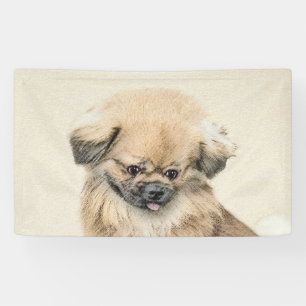 Banderoles Peinture Pekingese - Cute Original Chien Art