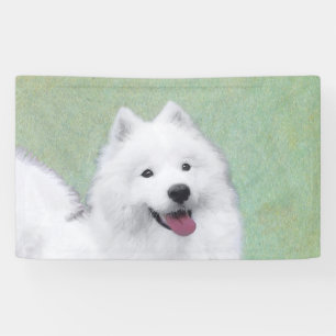 Banderoles Peinture Samoyed - Cute Original Chien Art