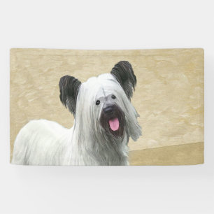 Banderoles Peinture Skye Terrier - Cute Original Chien Art