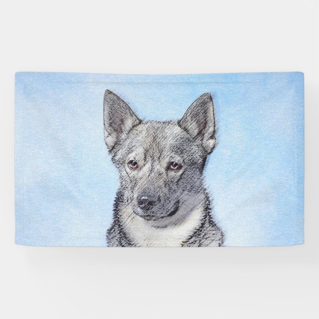 Banderoles Peinture Suédoise Vallhund - Cute Original Chien A (Horizontal)