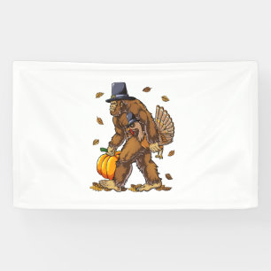 Banderoles Pèlerin de Bigfoot Turquie Citrouille de Thanksgiv