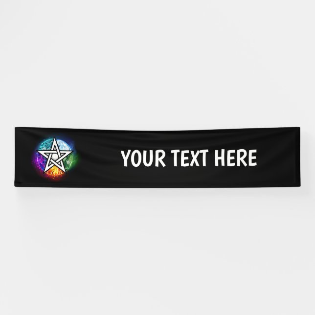 Banderoles pentagramme du Wiccan (Horizontal)