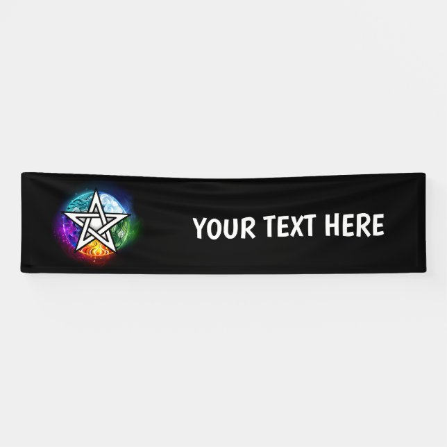 Banderoles pentagramme du Wiccan (Horizontal)