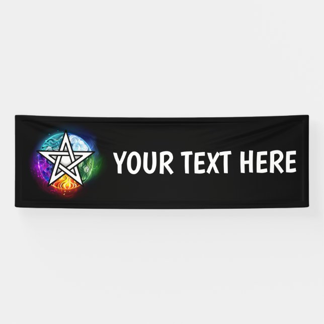 Banderoles pentagramme du Wiccan (Horizontal)