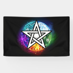 Banderoles pentagramme du Wiccan