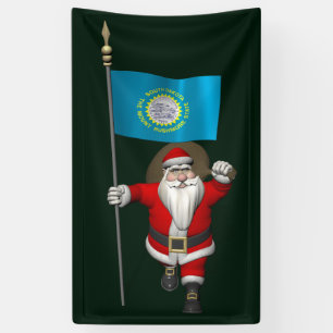 Banderoles Père Noël Avec Drapeau Du Dakota Du Sud
