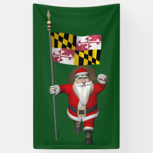Banderoles Père Noël Avec Drapeau Du Maryland