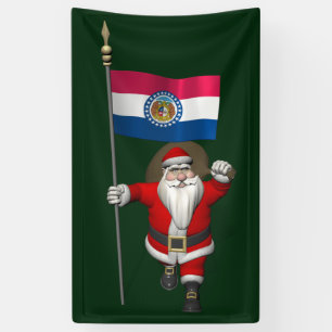 Banderoles Père Noël Avec Drapeau Du Missouri