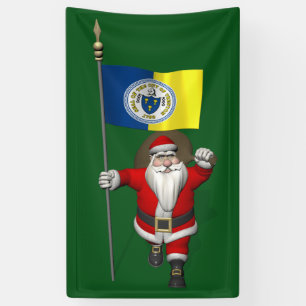 Banderoles Père Noël Avec Drapeau Trenton New Jersey