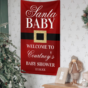 Banderoles Père Noël Baby   Baby shower de Noël Bienvenue
