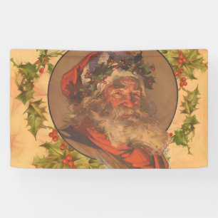 Banderoles Père Noël Leyendecker Antique Victorien