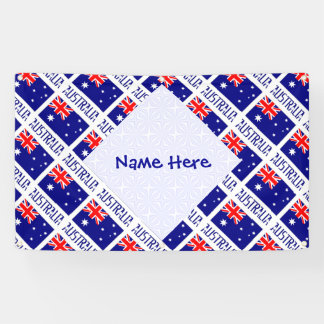 Banderoles Personalized Australia Flag Tiled