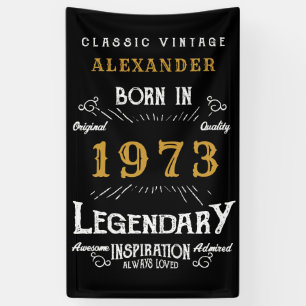 Banderoles Personnalisé 1973 Anniversaire Ajouter Votre Nom L