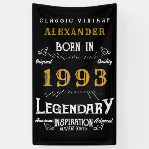 Banderoles Personnalisé 1993 30e anniversaire Ajouter un nom