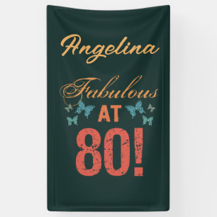 Banderoles Personnalisé 80e anniversaire Fabuleux