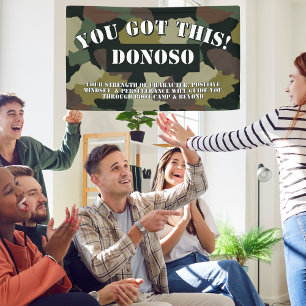 Banderoles Personnalisé, Vous Avez Ça ! Camo d'adieu du camp 