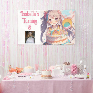 Banderoles Personnalisée jolie fille Anime
