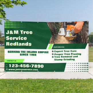 Banderoles Personnaliser Arbre Service Arboriste Stump Grinde