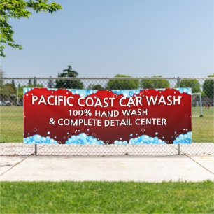 Banderoles Personnaliser Bubbly Red Car Wash Business