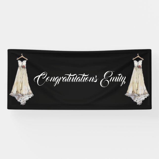 Banderoles Personnaliser de partie de robe de mariage de Fête (Horizontal)