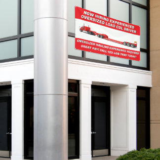 Banderoles Personnaliser Embauche maintenant Chauffeur de CDL