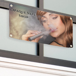 Banderoles Personnaliser Jeune Femme Vaping Vape Accent d'aff
