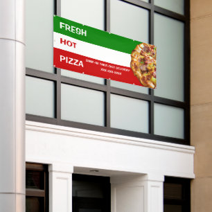 Banderoles Personnaliser la boutique de pizza Drapeau italien