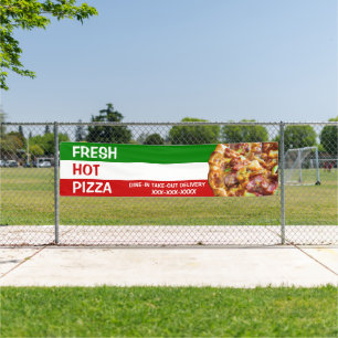Banderoles Personnaliser la boutique de pizza Drapeau italien