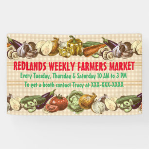 Banderoles Personnaliser le carreau de légumes du marché de f
