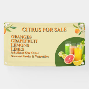 Banderoles Personnaliser le stand de fruits d'agrumes à vendr