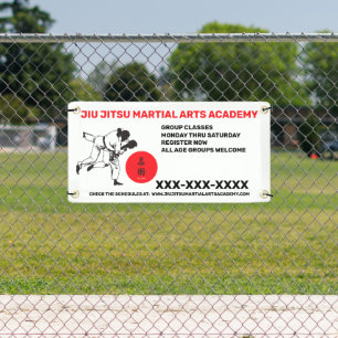Banderoles Personnaliser l'école de Jiu Jitsu Arts Martiaux E