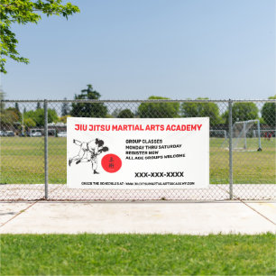 Banderoles Personnaliser l'entreprise d'école d'arts martiaux