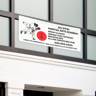 Banderoles Personnaliser l'entreprise d'école d'arts martiaux