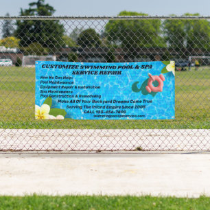 Banderoles Personnaliser l'entretien de la piscine Spa Répara