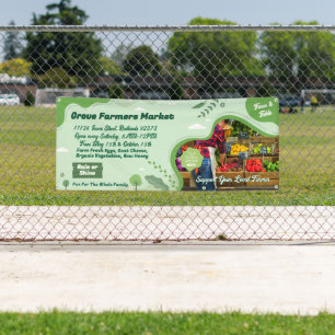 Banderoles Personnaliser les légumes bios du marché des agric