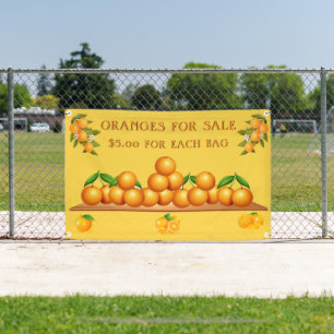 Banderoles Personnaliser Les Oranges À Vendre Orange Grove