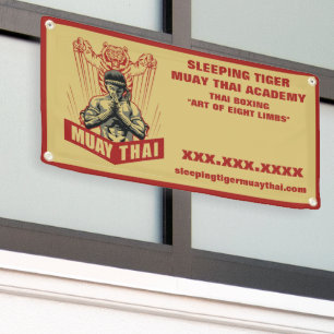 Banderoles Personnaliser Muay Thai Martial Arts School Small