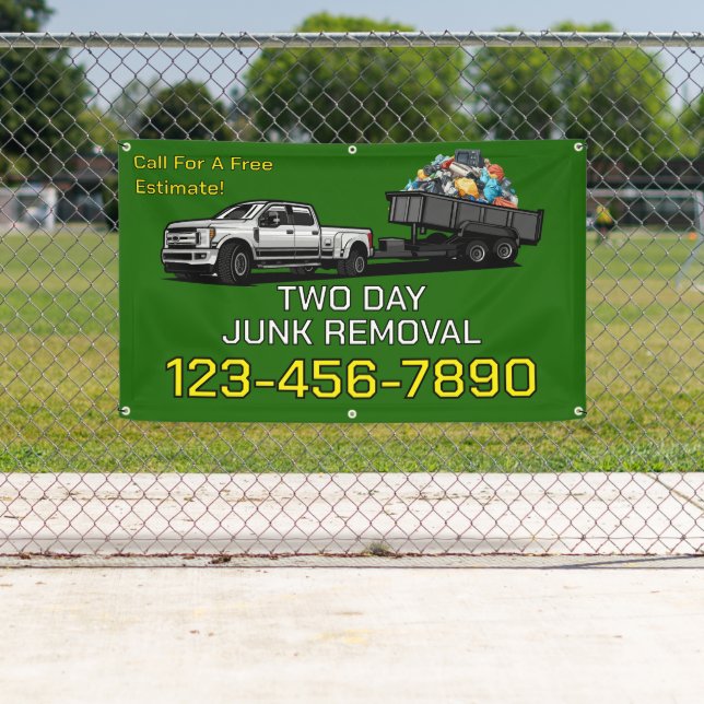 Banderoles Personnaliser Retrait de la junk Business Promotio (En situation)