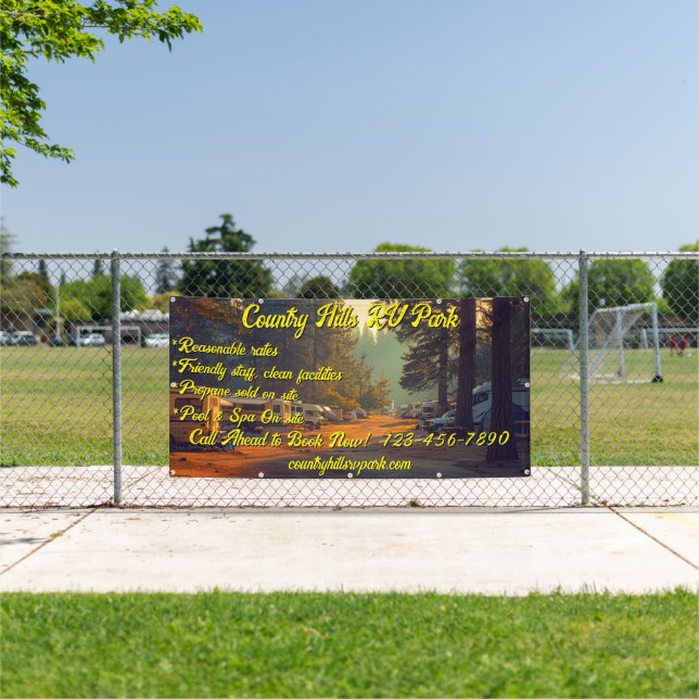 Banderoles Personnaliser RV Park Camping Autoroute (Insitu)