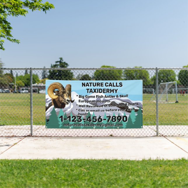 Banderoles Personnaliser Taxidermy Shop Business Promotion (Insitu)