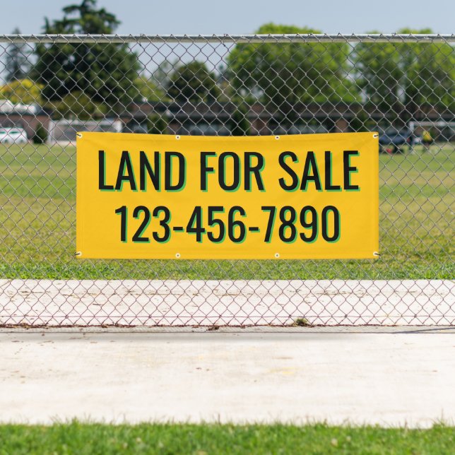 Banderoles Personnaliser Terrain à vendre ou à louer Ligne de (En situation)