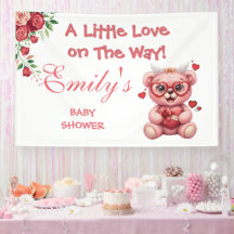 Petit amour en route ! Baby shower rose