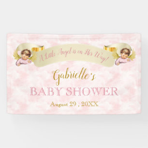 Banderoles Petit Ange Rose Or Fille